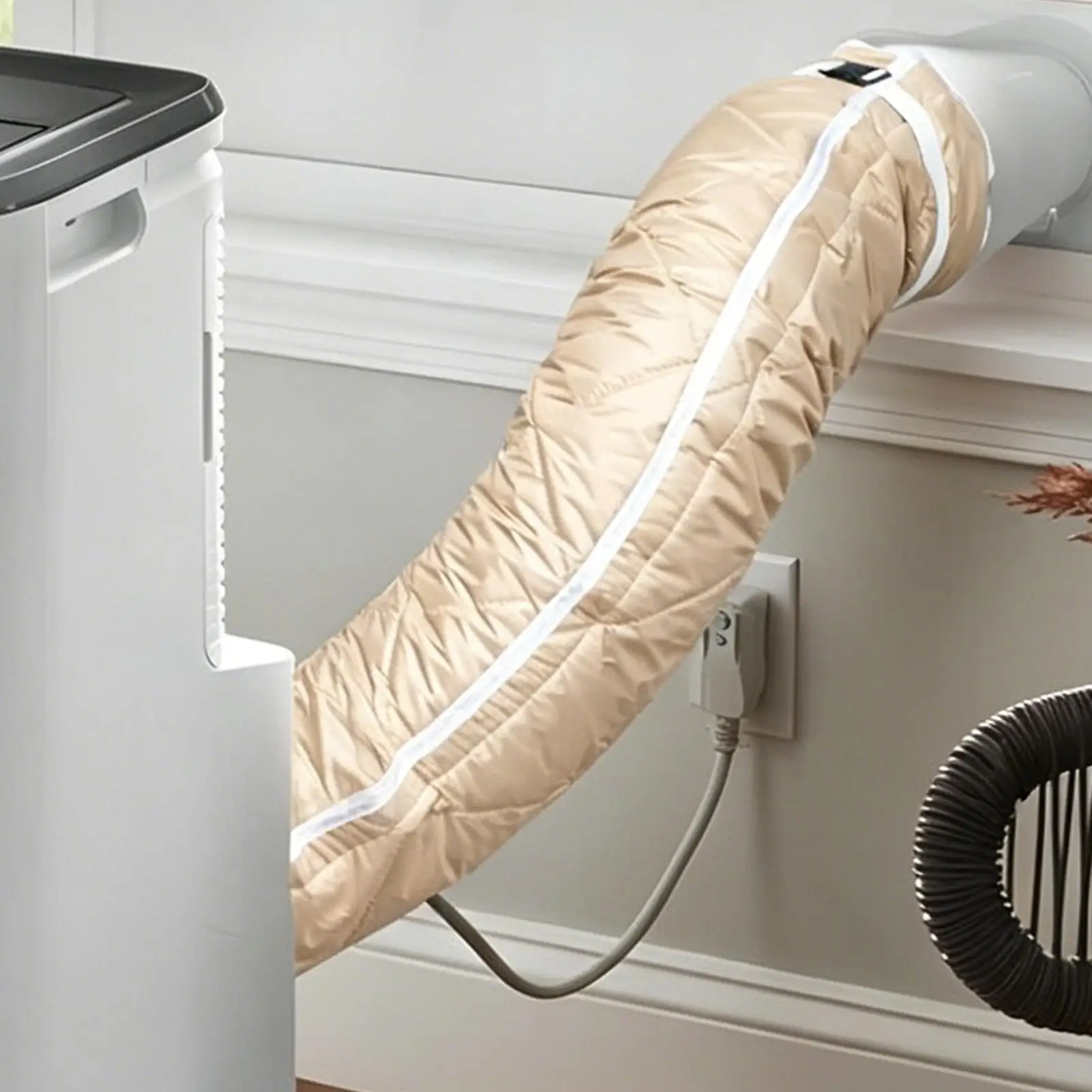 

Portable AC Hose Insulation Adjustable Heat Insulated Pipe Wrap Portable AC Vent Cover For 5 & 5.9-inch Diameter Window Outdoor