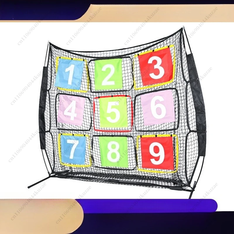 Foldable Portable Tic-Tac-Toe Net, Frisbee Football Pitching Practice Net for Pitcher Training