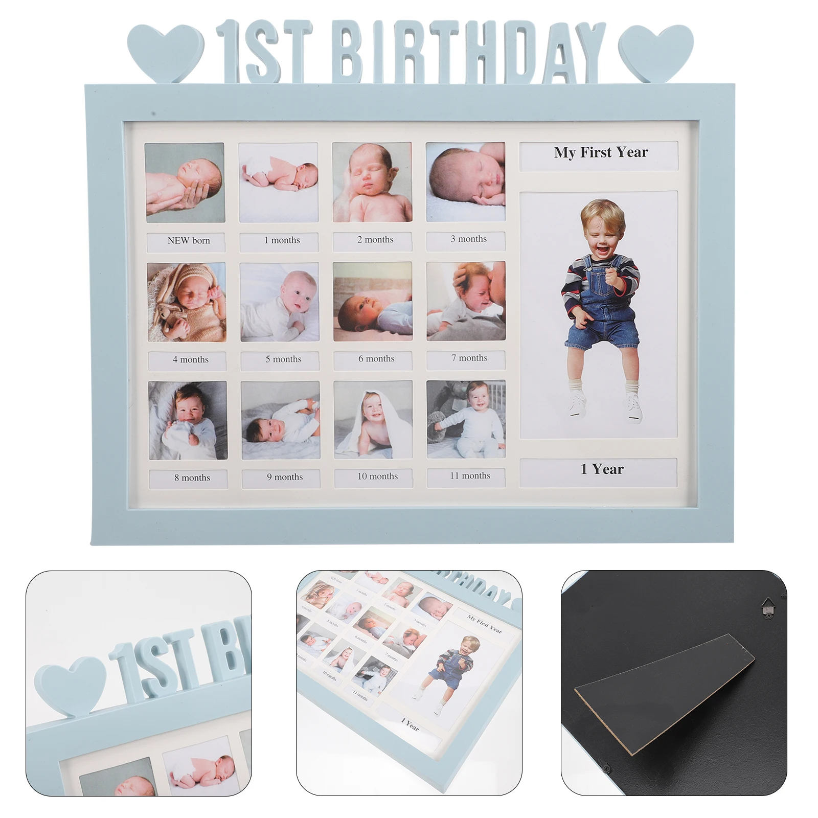 

Growth Record Photo Baby Milestone Picture Frame Infant First Year Keepsake Frame for Newborn Shower Gift