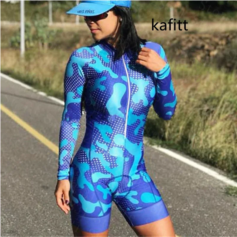 بدلة عمل نسائية برازيلية من قطعة واحدة لركوب الدراجات من KAFITTA، بدلة خريفية بأكمام طويلة، ملابس ركوب الدراجات على الطرق