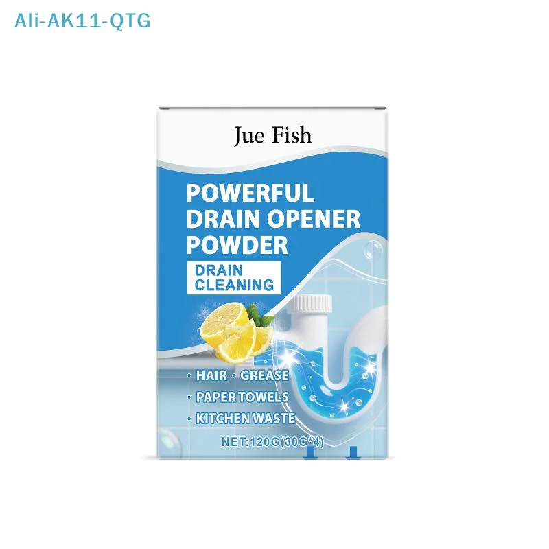 4Pcs/Box Powerful Drain Sewer Cleaning Powder Safe Formula Dissolves All Types of Blockages Restores Smooth Drainage