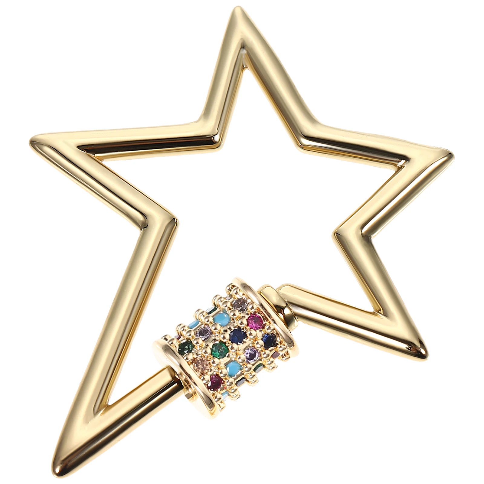 

Pentagram Necklace Copper Screw Lock Jewelry Connector Charm DIY Accessory Star Pendant Link Bracelet Earring Handbag Ornament