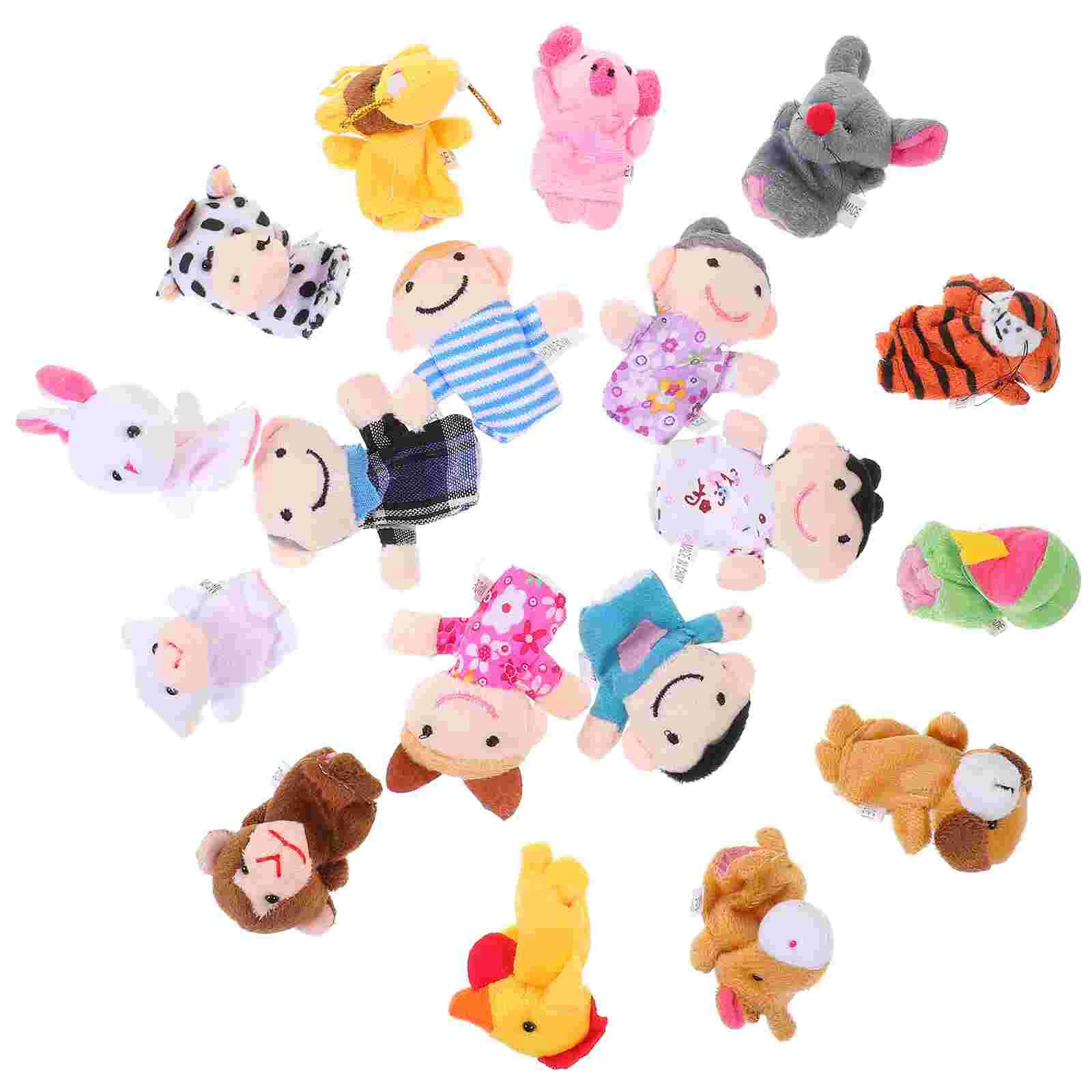 18 Pcs Stuffed Animals for Babies Play House Accessories Educational Toys Puppet Child