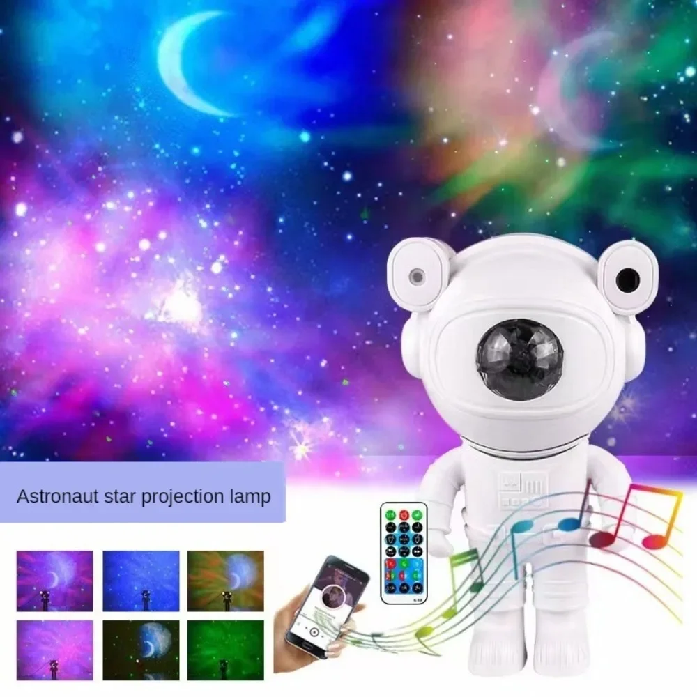 Remote Control Creative Northern Lights Star Spaceman Night Light Ambience Light Bluetooth Speaker Astronaut Nebula Projector