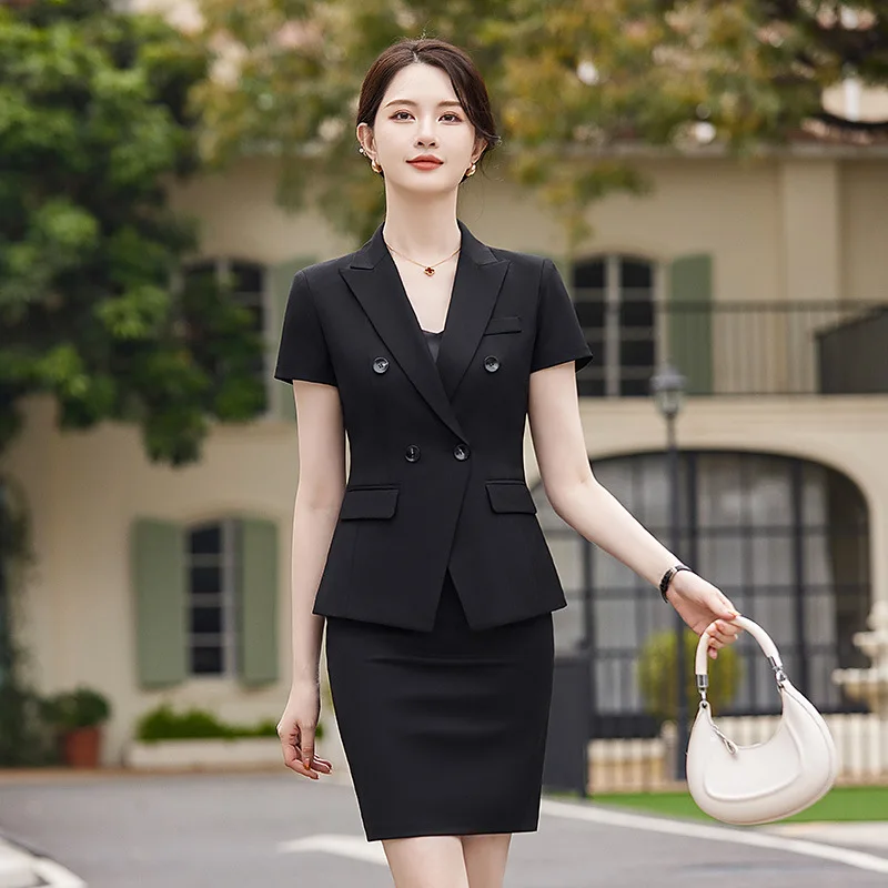 High-End Business Suit Thin Slim Fit Temperament Goddess Style Sales Department Beauty Salon Reception Work Clothes Summer