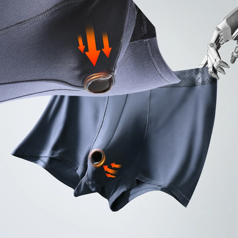 Celana Boxer Pria, Celana Pemisah Kulit, Celana Boxer Pria Anti Tembus Pandang, Celana Pendek, Penyangga Skrotum, Nyaman