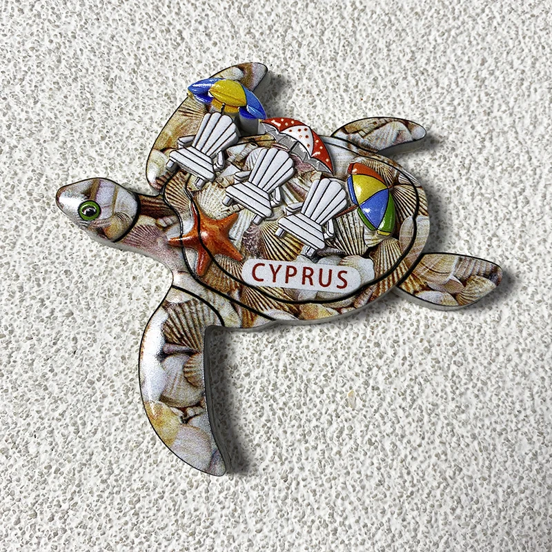 Cyprus Tourist Souvenirs Home Improvement Items Collection Arts and Crafts Gifts Turtle 3D stereo refrigerator magnet