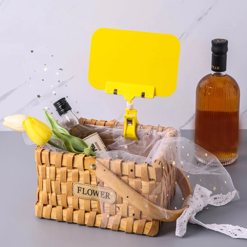 1 шт., ценник с фруктами, дисплей для товаров, износостойкий держатель для знака, зажим для пищевой рекламы, ПВХ, водонепроницаемый зажим для доски