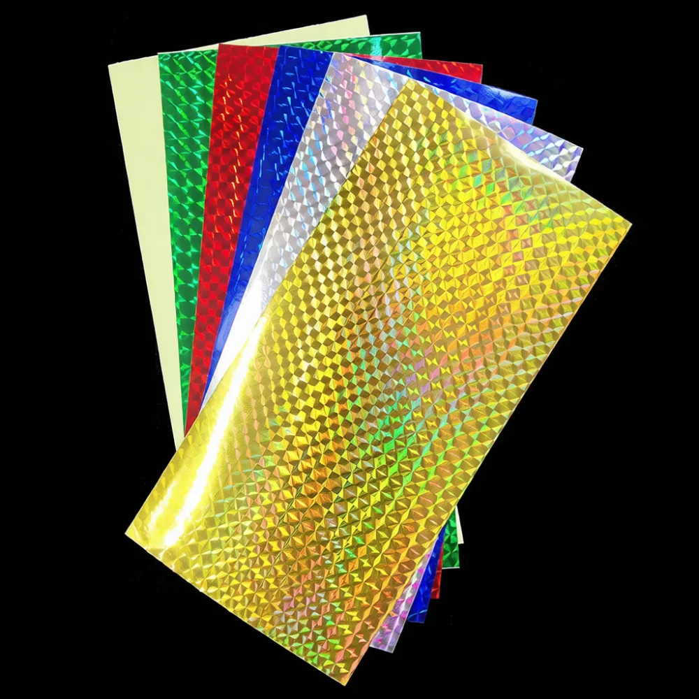 12 Holographic Luminous Film Reflective Sticker Fish Scale Decal For Car Exterior Styling Decor Auto Bumper Accessory