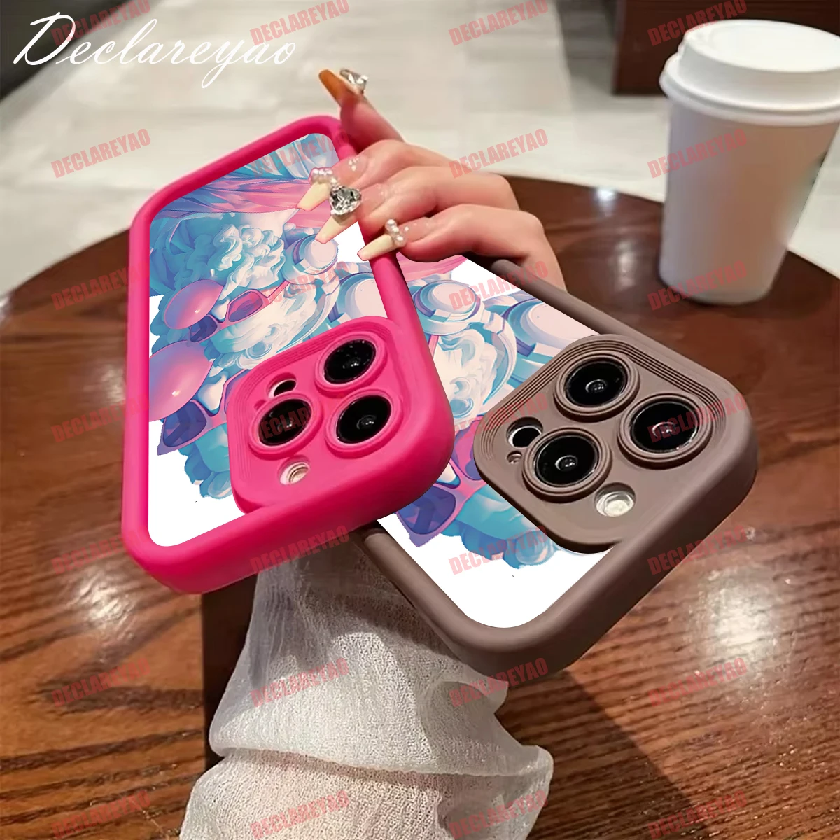 DECLAREYAO حافظة رفيعة خفيفة ناعمة من البولي يوريثان الحراري غير اللامع لهاتف Realme 20 Pro 30 P1 50A Note C21Y 8 N55 N65 C12 Narzo Plus حافظة مضادة للصدمات