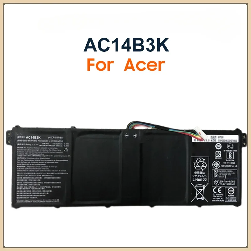 3270mAh AC14B3K Laptop Battery For Acer Aspire R5-571T R5-571TG S14 CB3-511 Swift3 SF314-51 R 11 R3-131T S14 15.2V Laptop Parts