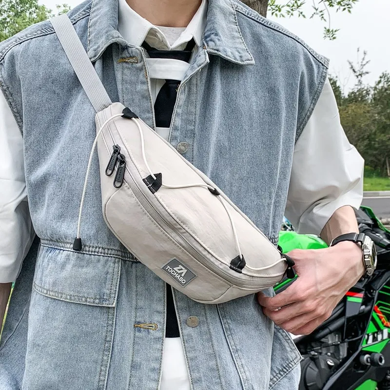 

​2025 Men's Chest Bag Waterproof Nylon, Crossbody Sling Waist Pack Lightweight Commute Travel Versatile Gift​