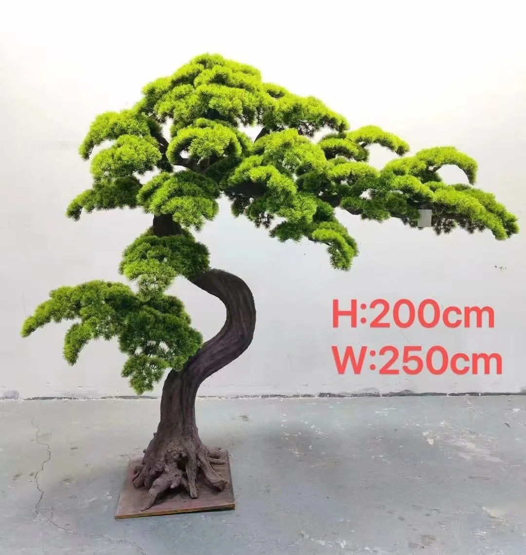 #￥Wholesale Plastic Pine Bonsai Plant Eco-Friendly Waterproof Factory Direct Simulation Welcoming Guest Pine Cliff Scenic Spot