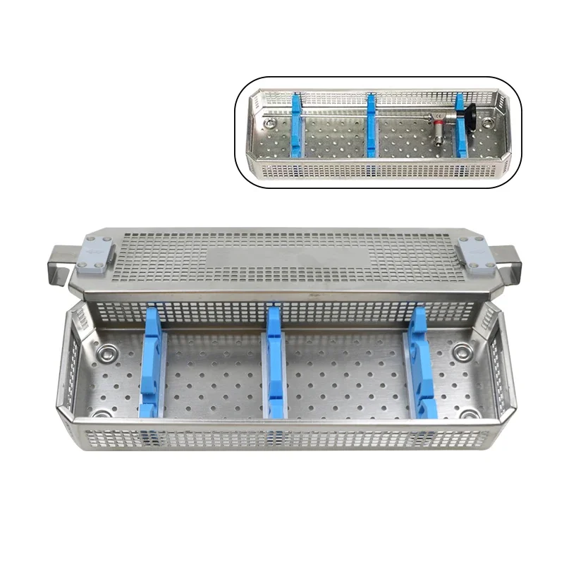 GREATLH  Endoscope Disinfection Box Sterilization Tray Case Box Basket Holding Tools for Endoscopic Instruments Aluminium Alloy