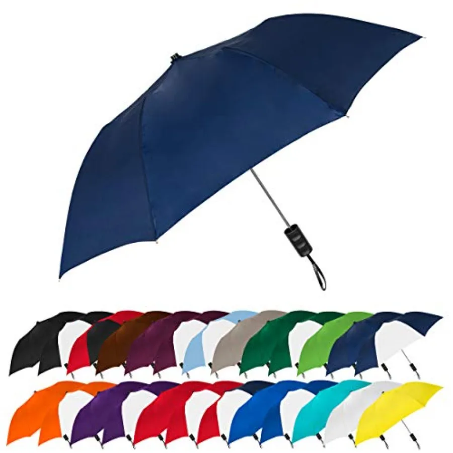 

The Spectrum Popular Style 42" Automatic Open Compact Travel Umbrella for Rain, Wind and Sun, Sturdy Lightweight Small Portable