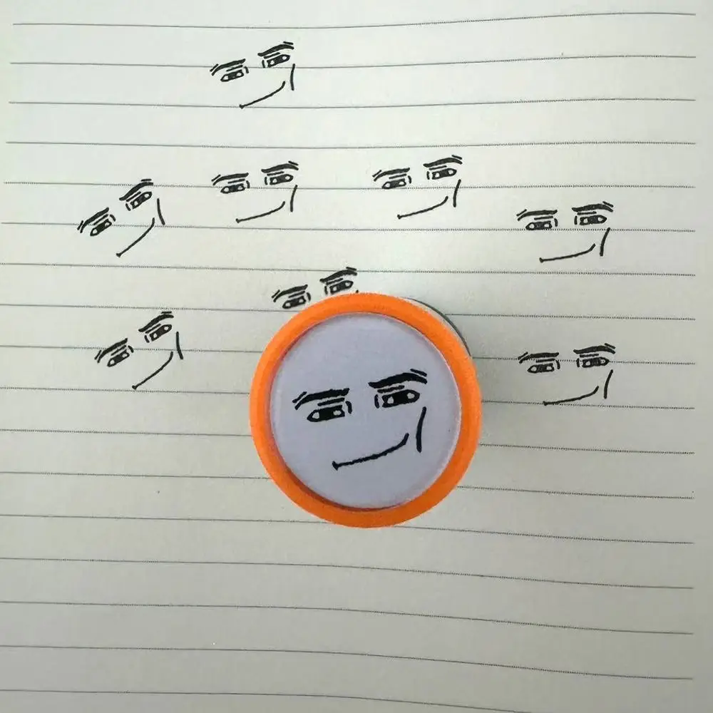 Reusable Funny Expressions Seal Simple Design Creative combination Cartoon Seal Quick-drying Pressing-style Stamps Birthday Gift