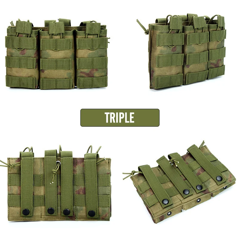 NONE 1000D Taktische Magazintasche Doppel/Triple/Vierfach Mag Pouch Airsoft Ak 7,62/5,56mm M4 Ar Gewehr Jagd Zubehör 3
