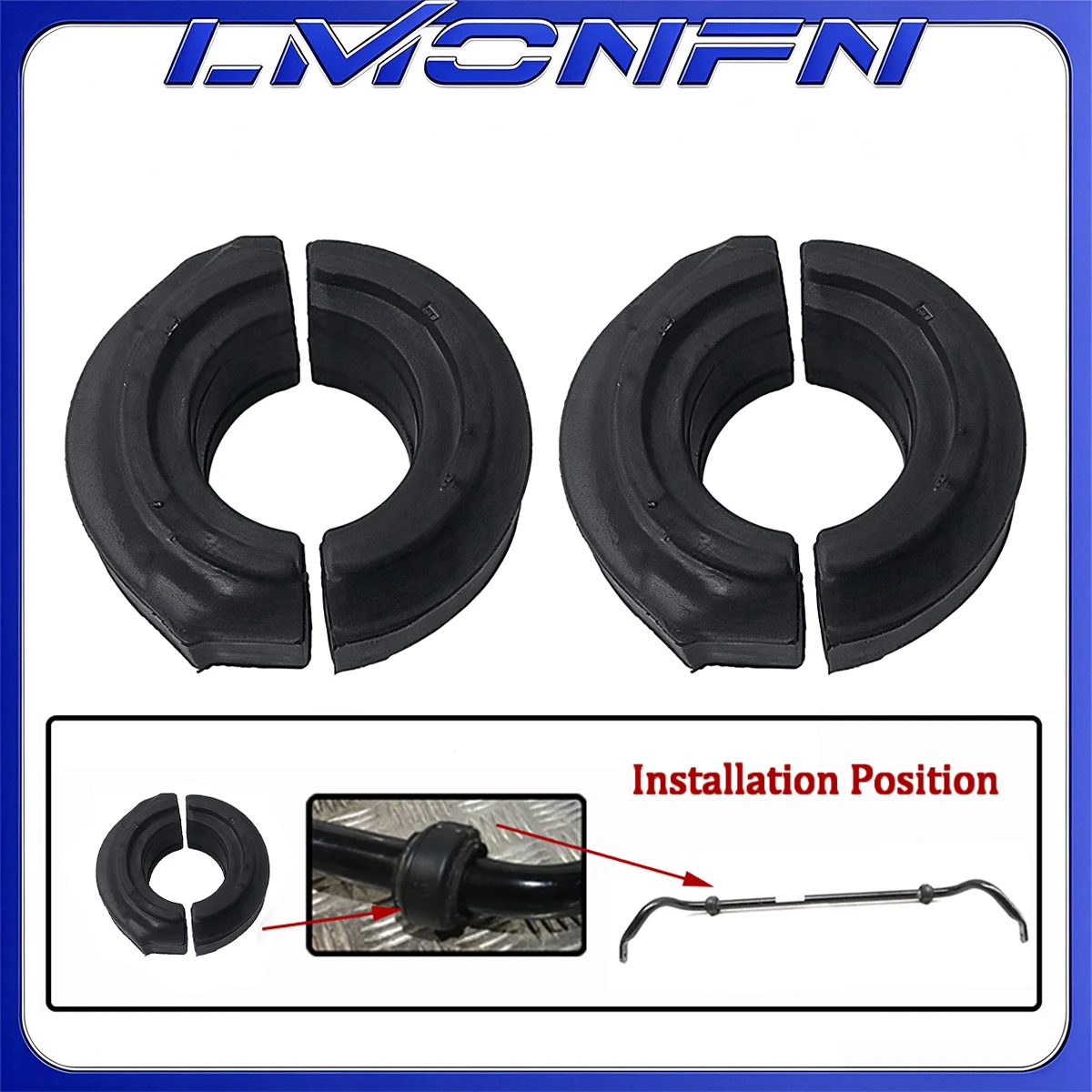 1Pair Front Stabilizer Sway Bar Bushing For 4M0411305A 4M0411305G 4M0411305 4M0411327 For Audi Q7 4M 3.0TDI 2017-2026