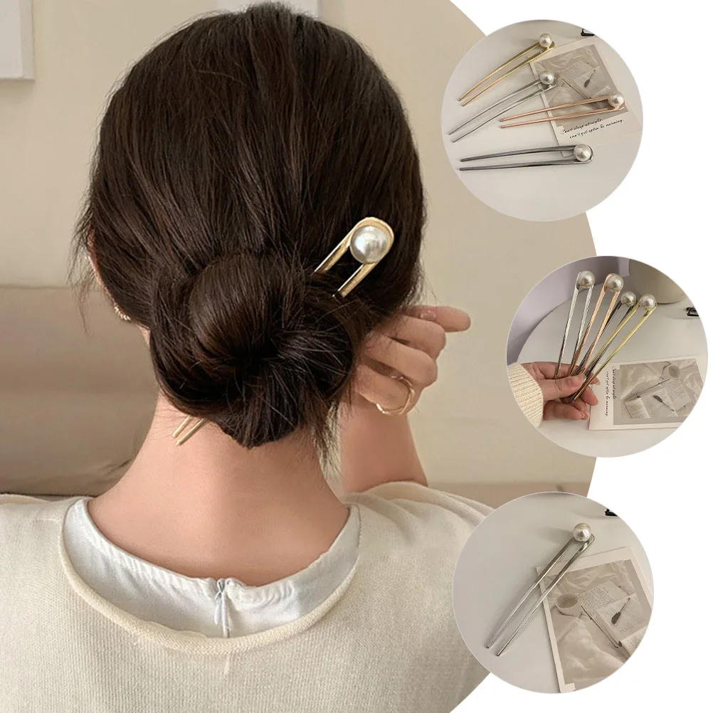 

2pcs Forks Women Bun Sticks Vintage Pins Girls Accessories Smooth Metal Hair Sticks Updo Party Costume Chinese Style Buns