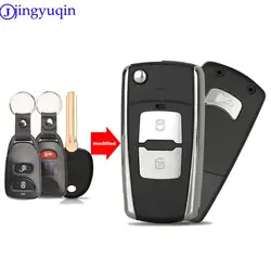 jingyuqin Modified 3buttons Car Key Case Cover Fob For Hyundai Elantra 2011 Folding Flid Blank Shell