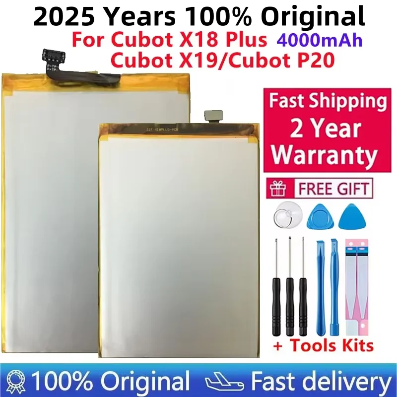 2025 Years Original For Cubot X18 Plus Cubot X19 Cubot P20 Battery 4000mAh High Capacity Replacement Batteries Fast Shipping