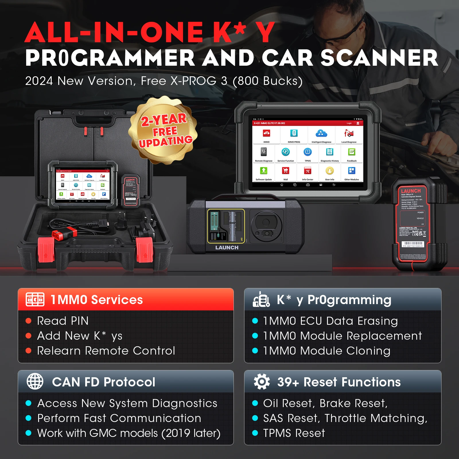 LAUNCH X431 IMMO Elite Key Programming Tools Automotive Professional Diagnostic Tools All Key Lost Immobilizer pk IMMO Plus