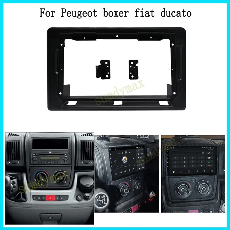 9inch Car Radio Fascia for Citroen Jumper Peugeot Boxer FIAT Ducato 2006+ car DVD Stereo Frame Plate Adapter Mounting Dash