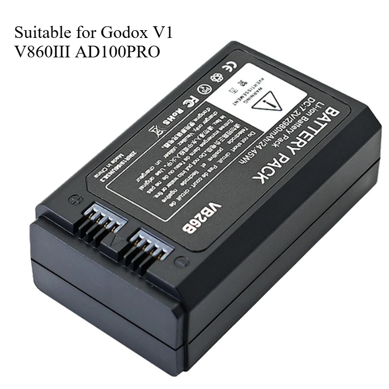 

7.2V 2980mAh Large Capacity Long-lasting and Durable Suitable for With Shenniu V1/V860III/AD100PRO Flash VB26 Lithium Battery