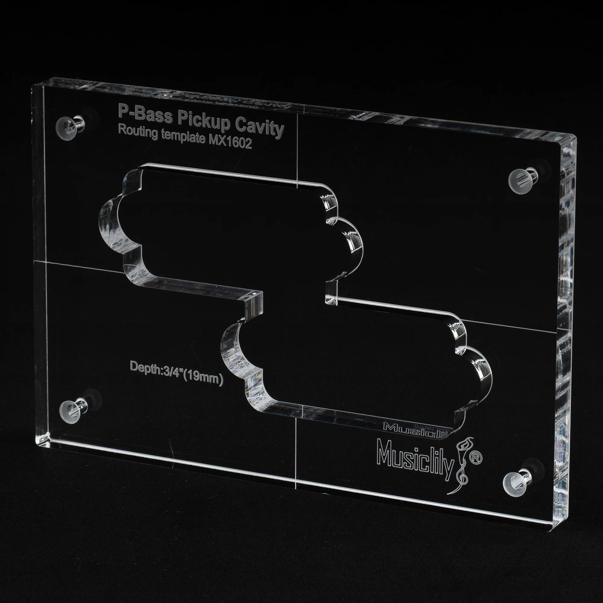 Musiclily Pro CNC Accurate Acrylic Pickup Routing Templates for Standard Precision Bass