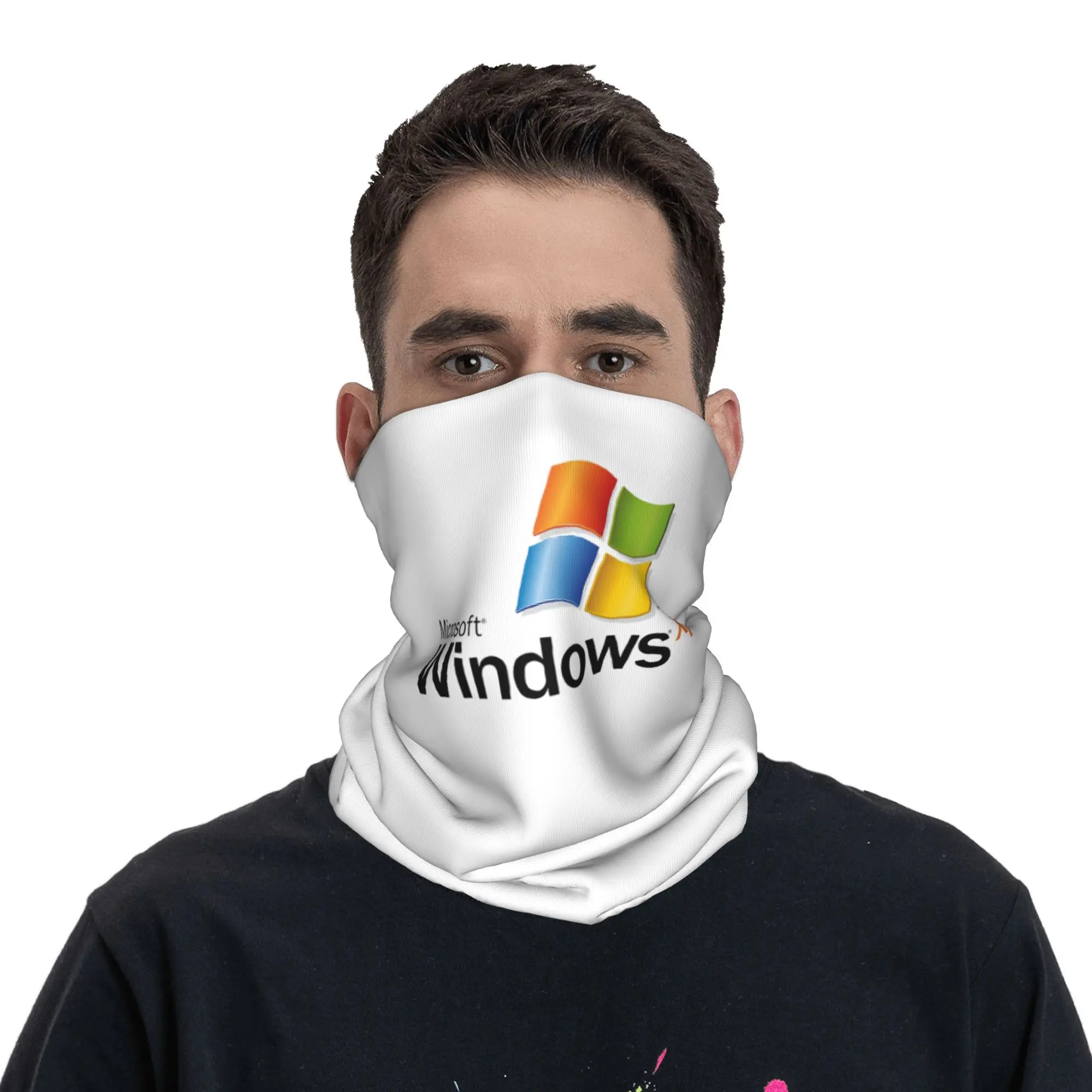 Windows XP2 Bandana-Halsmanschette, bedruckter Wickelmasken-Schal, warmer Fahrradschal, Radfahren für Männer, Frauen, Erwachsene, winddicht