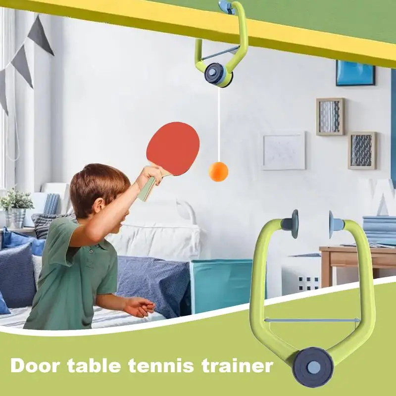 Door Table Tennis Game Adjustable Portable Set Table Tennis Starter Kit Training Table Tennis Trainer Exercise Doorway Game With