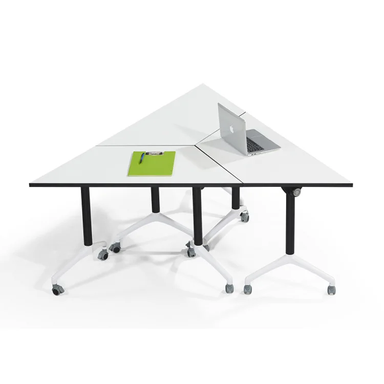 Trapezoidal training desk combination, hexagonal splicing table