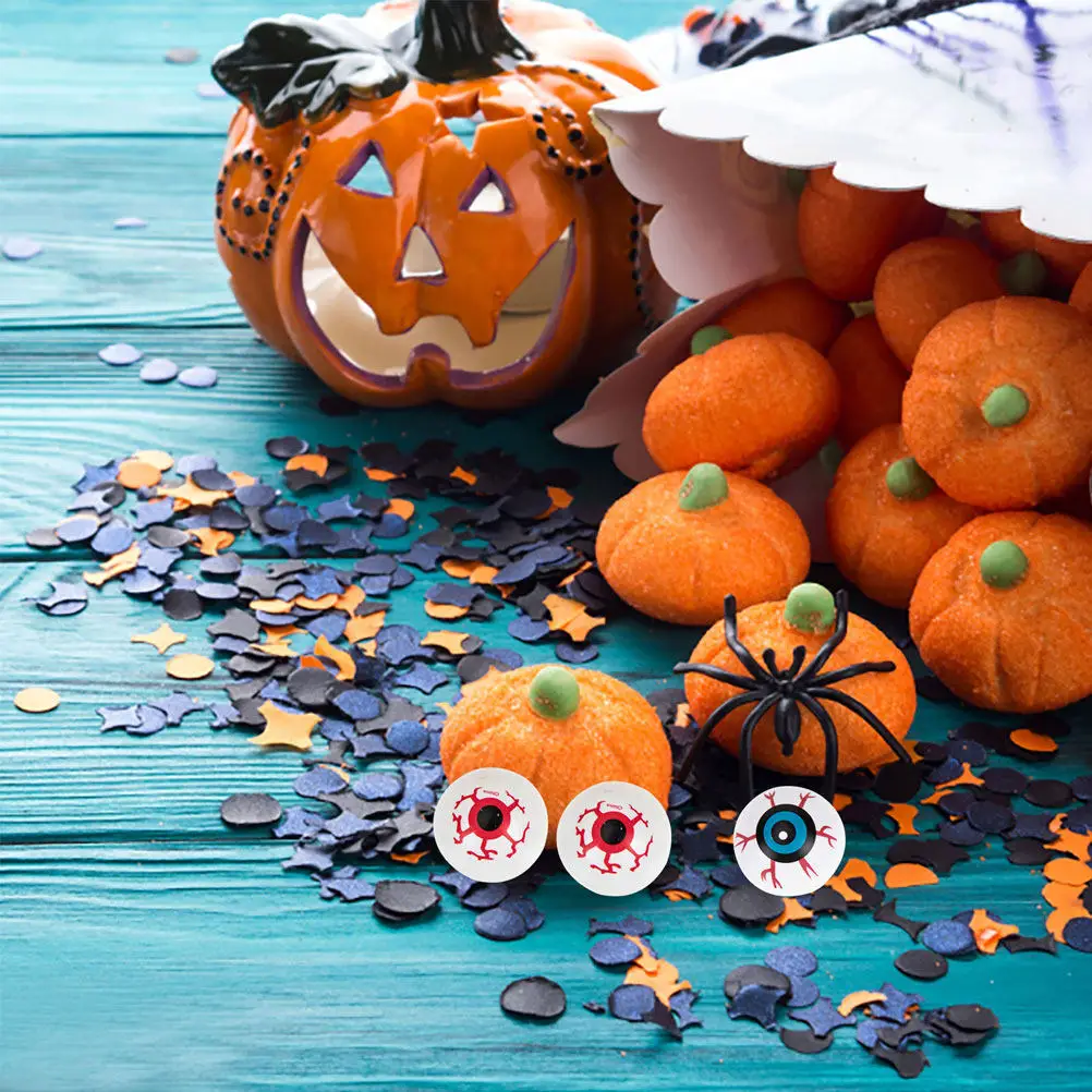 

24Pcs Realistic Halloween Eyeball Props Scary Decorative Horror Party Supplies Interesting Fake Eyes Hollowed Wear-Resistant