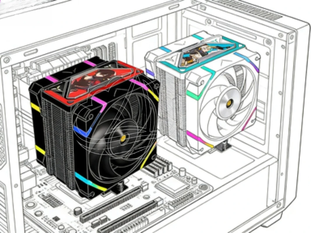 SL125 CPU Cooler ARGB Single Tower Dual Fans Full Platform Silent PWM CPU Cooling Fan