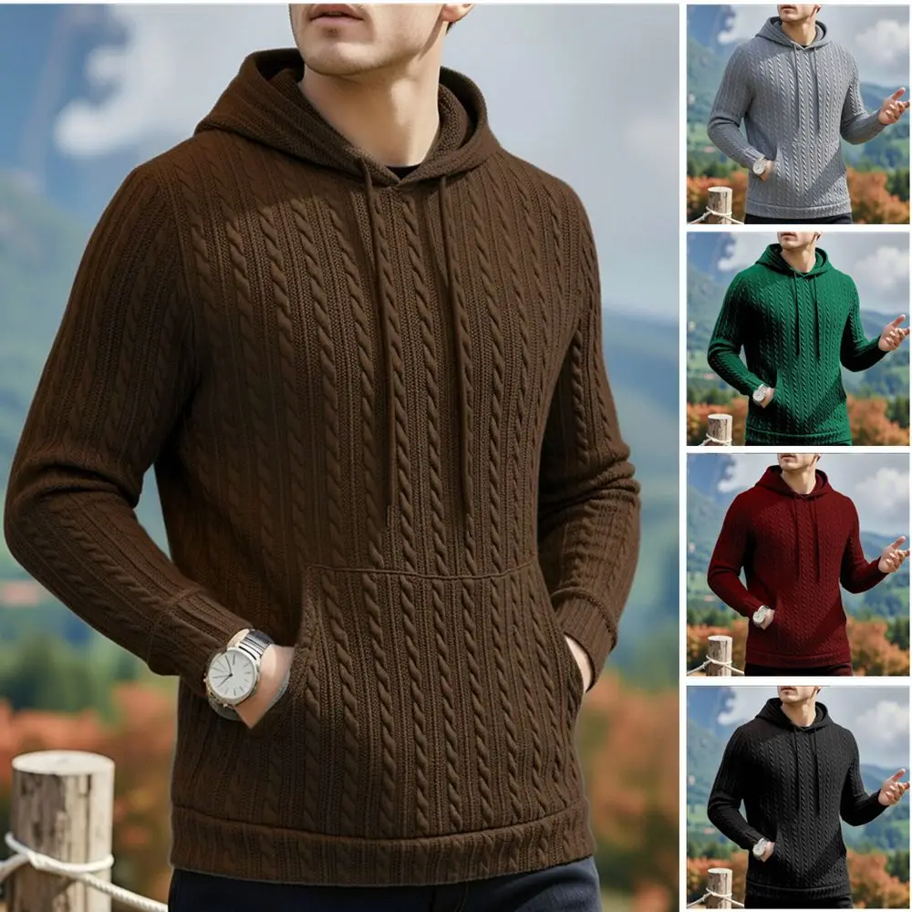 

2026 American Style Men's Hooded Sweatshirt, Spring And Autumn Jacket, Version Jacquard Hoodie, European Size