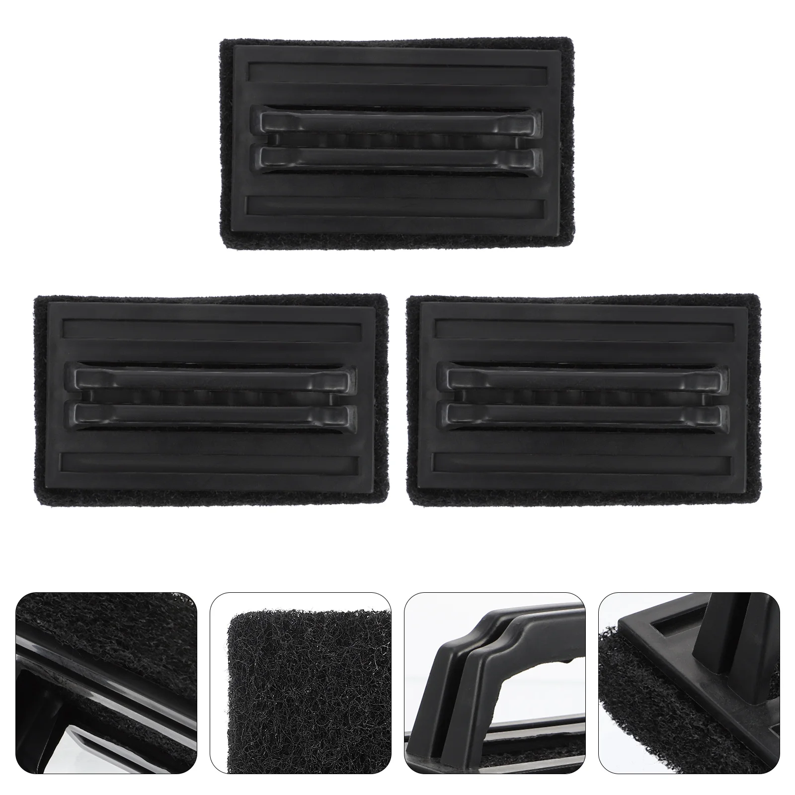 

3 Pcs BBQ Grill Cleaning Brush Cleaner Charcoal Grills Round Pp Sponge Replaceable Barbeque