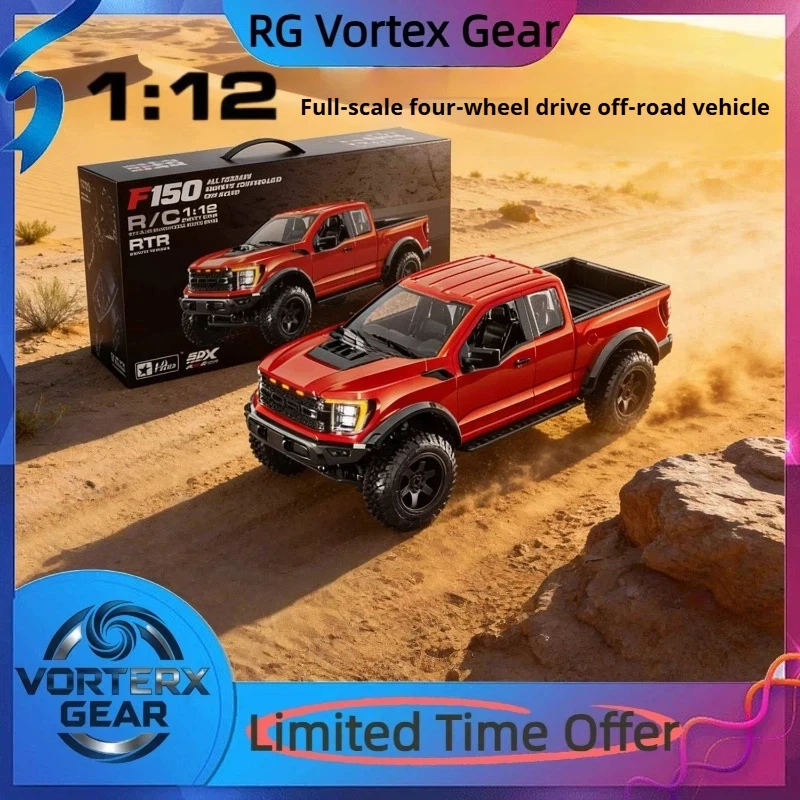 【In Stock】Hongxing F150 Remote Control Car 1:12 Off-Road Climbing Model Four-Wheel Drive Rc Pickup Truck Climbing Truck Boy Toy