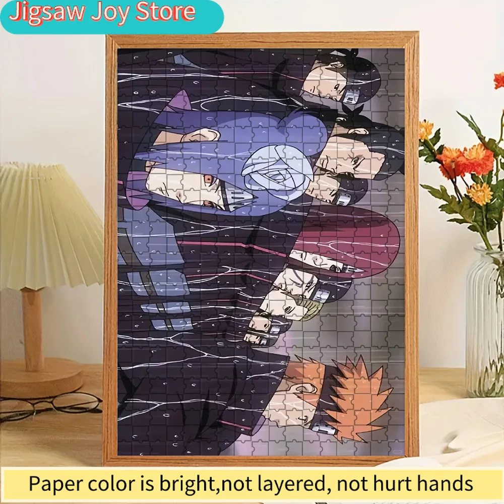 

Anime Naruto Akatsuki Organization Group Rainy Scene Paper Puzzle, Premium Thick Paper Material, High Definition Vivid Printing,