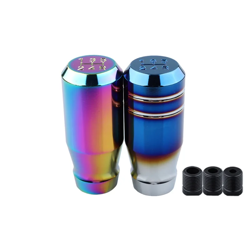 

5-скоростная автомобильная алюминиевая ручка переключения передач, рычаг переключения передач с механической коробкой передач, рычаг, головка переключения передач MT AT, синий цвет