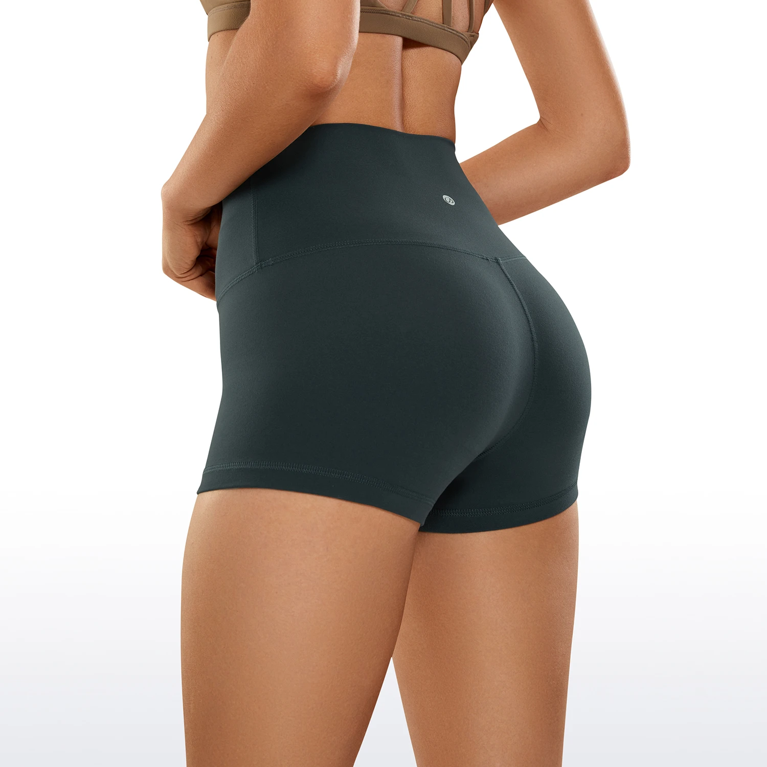 CRZ YOGA Womens Butterluxe Biker Shorts 2.5 Inches - High Waisted Yoga Workout Running Volleyball Spandex Booty Shorts