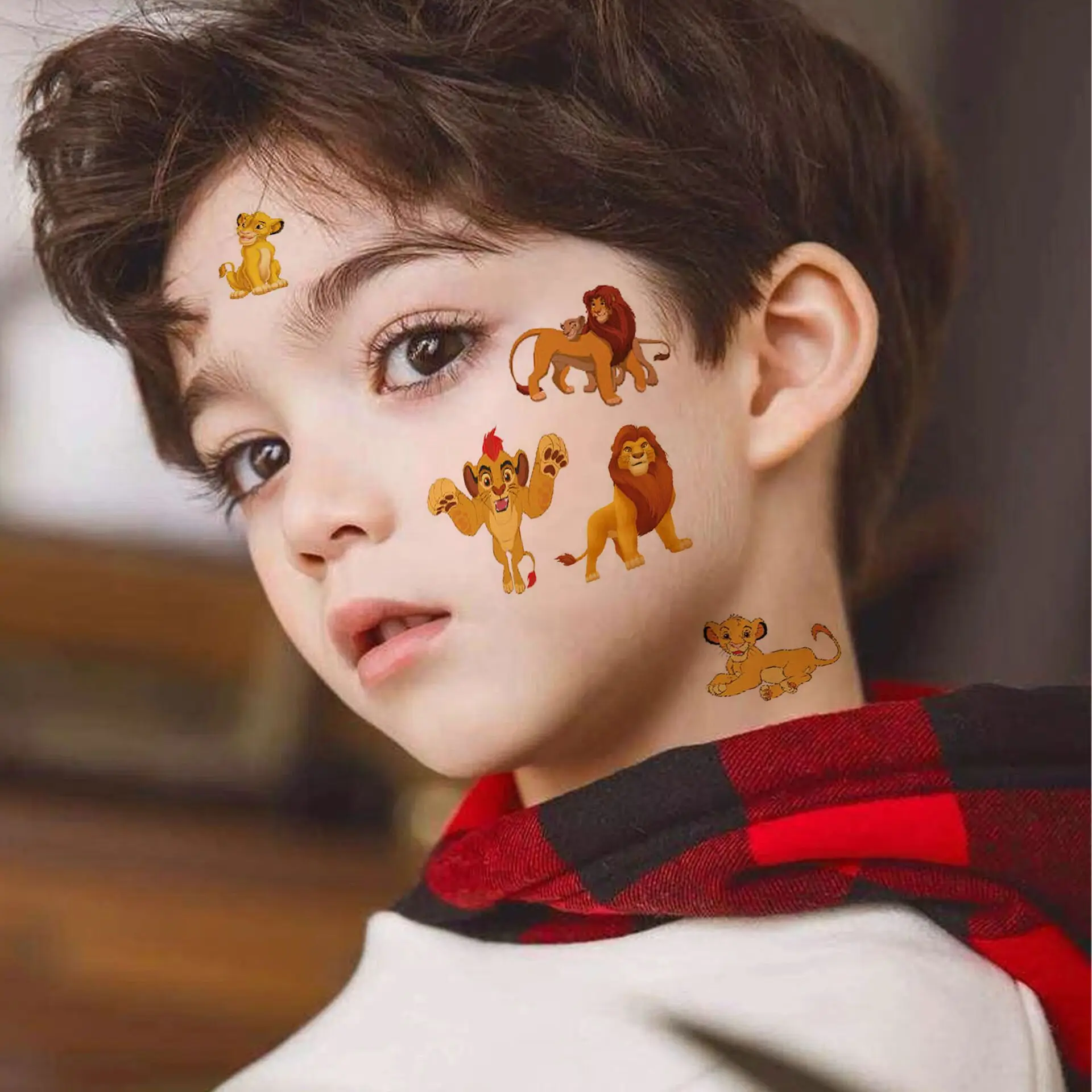König der Löwen Simba Cartoon Tattoo Aufkleber Handy Skateboard Koffer DIY Aufkleber Kinder Geburtstag Party Rückkehr Geschenke – Detail 8