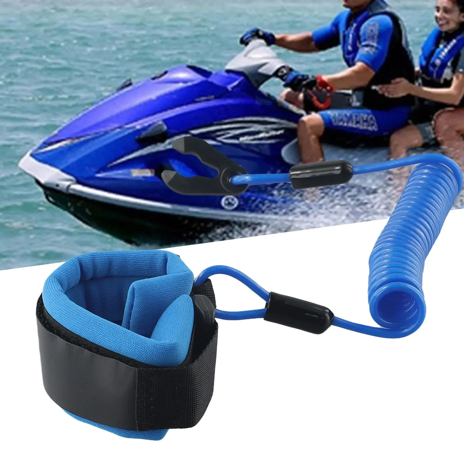 620 18:00Brand New Safety Lanyard Car Spare Parts Blue And Black For Jet Ski For Kawasaki Safety Tether Lanyard