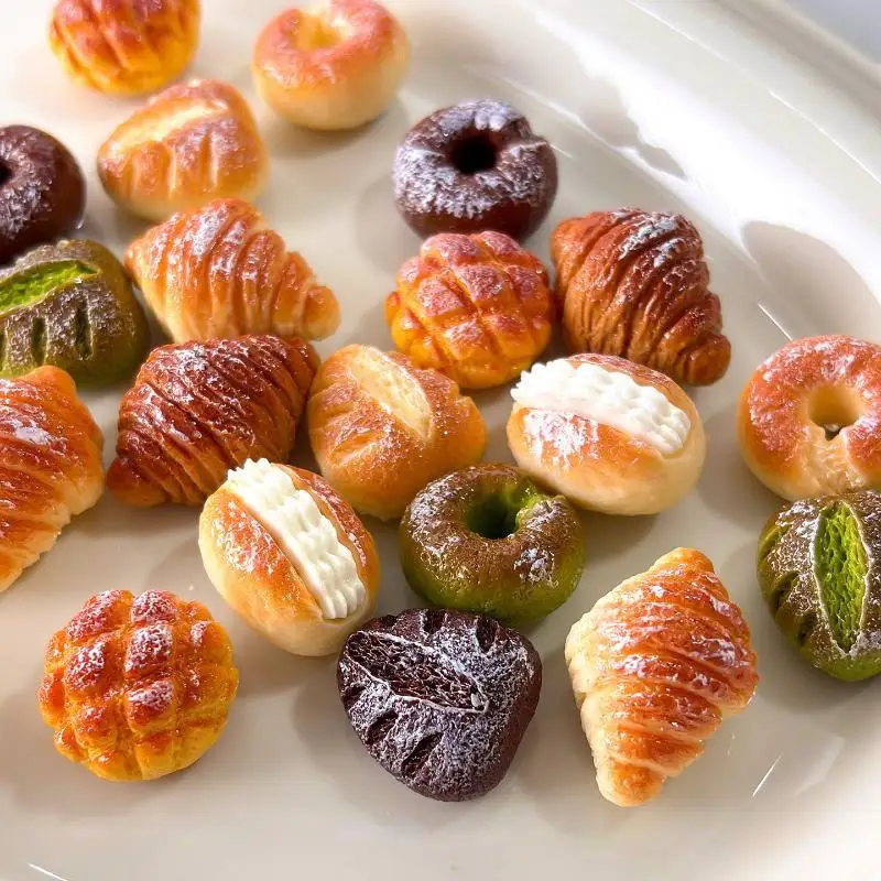 Realistic Mini Bread Food Fridge Magnets 3D Bakery Pastry Refrigerator Magnets Decor DIY Embellishments Accessories Ideal Gift