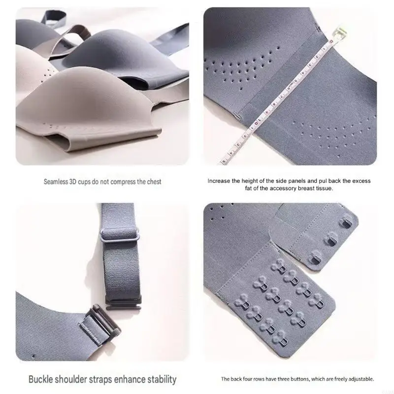 Women's Smooth Adjustable Strap Full Coverage T-Shirt Bra with Wirefree Support 6XDA