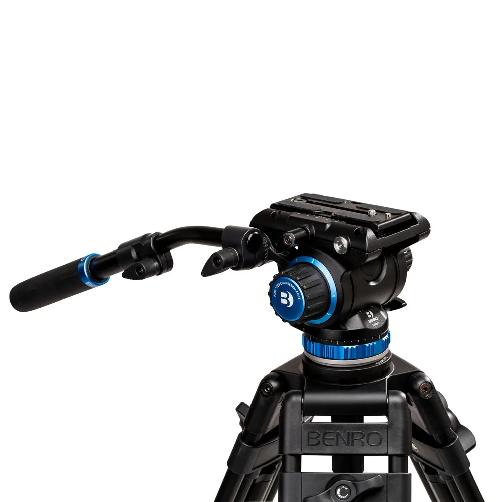 

Benro S6N Flat Base Fluid Video Head Tripod Head 1/4" screw Max Load 6kg,