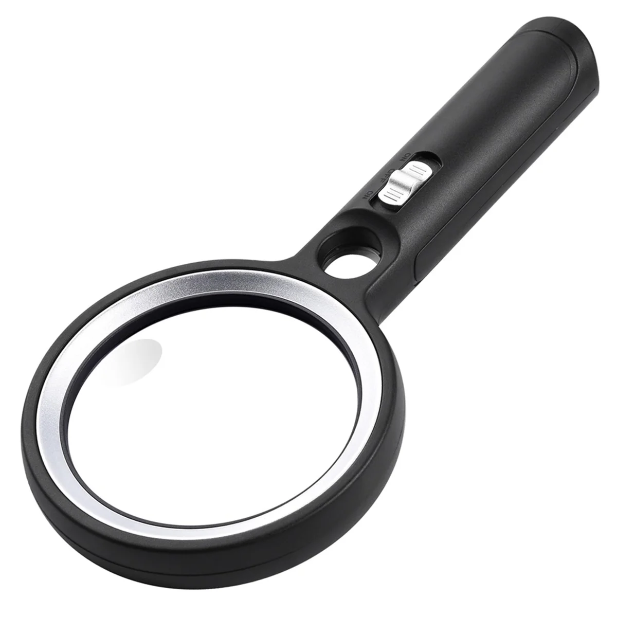 Handheld Magnifying Glass with Light for Reading, 60X 45X 30X Large Lighted Magnifying Glass 30 LED Reading Magnifiers