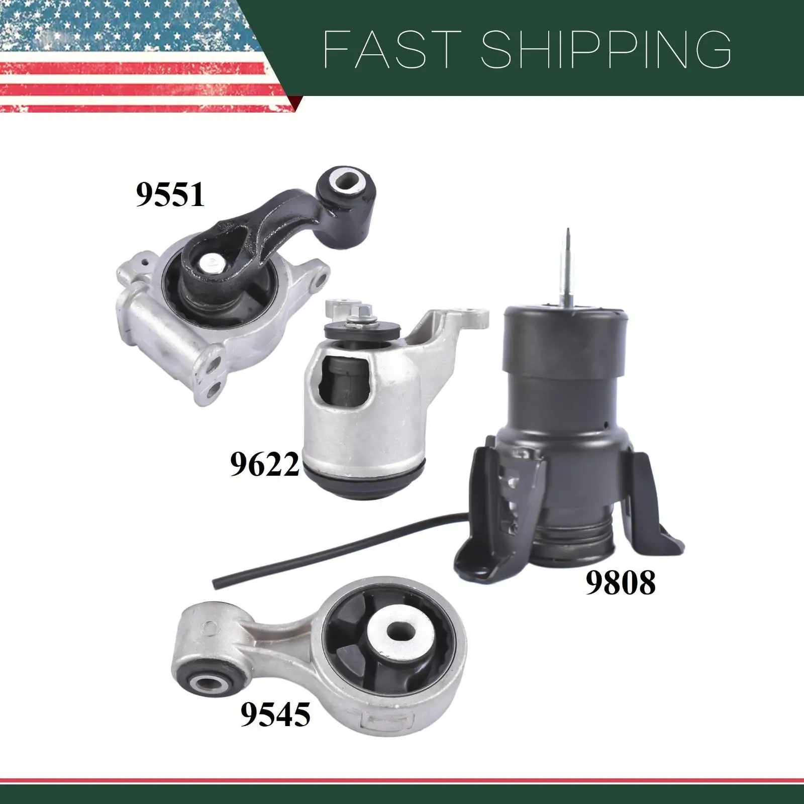 For Nissan Altima 3.5L V6 2007-2012 4PCS Engine Motor Torque Strut Mount Set