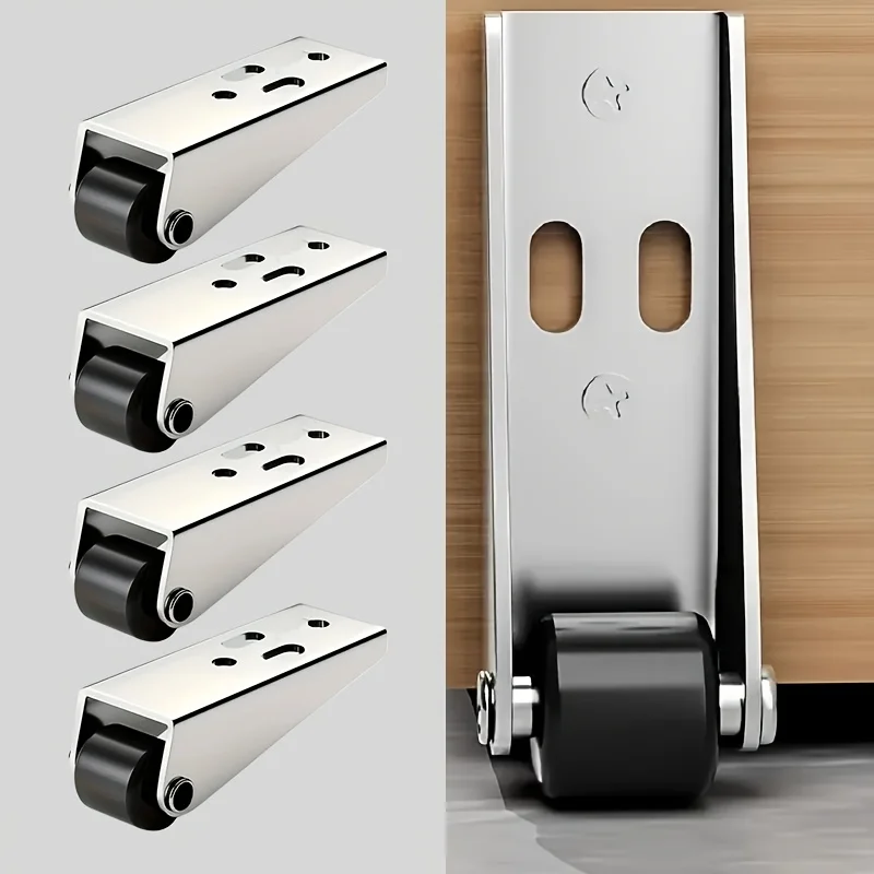 2pcs Door Support Wheel Door Sag Support Wheels Directional Furniture Caster Rubber Sliding Door Bottom Roller Hardware