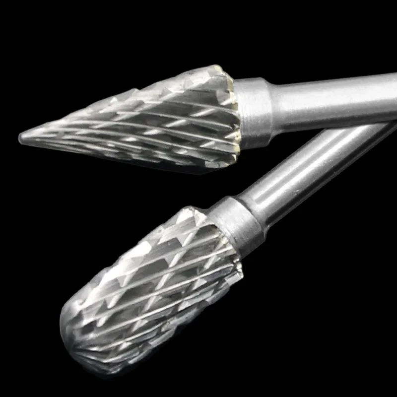 Imagem -06 - Tungsten Carbide Milling Cutter Rotary Tool Burr Double Diamond Cut Ferramentas Dremel Moagem Elétrica Shank mm 10 Pcs