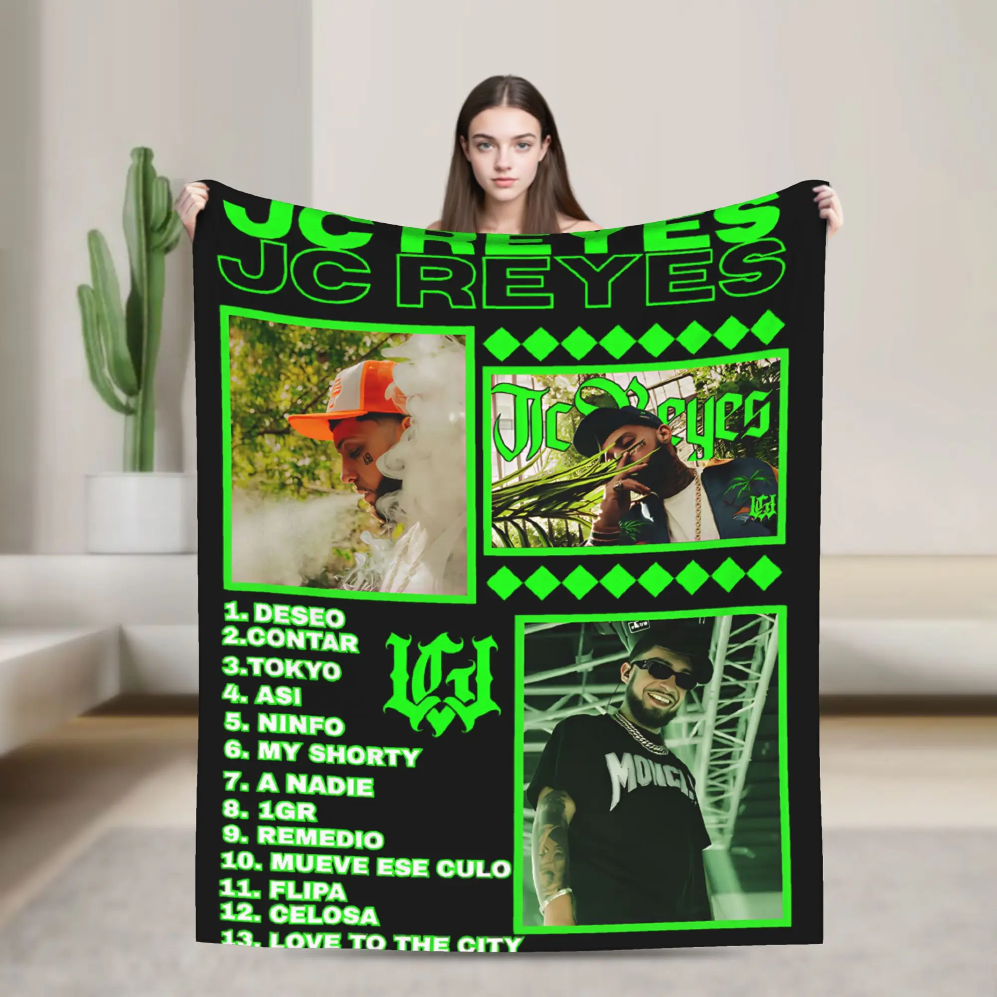 Jc Reyes Rapper Tour 2025 Blanket Super Soft Cozy  Throw Blankets for Bed 50x60 Inch Multiple Sizes Bedspread